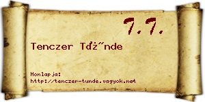 Tenczer Tünde névjegykártya