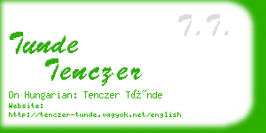 tunde tenczer business card
